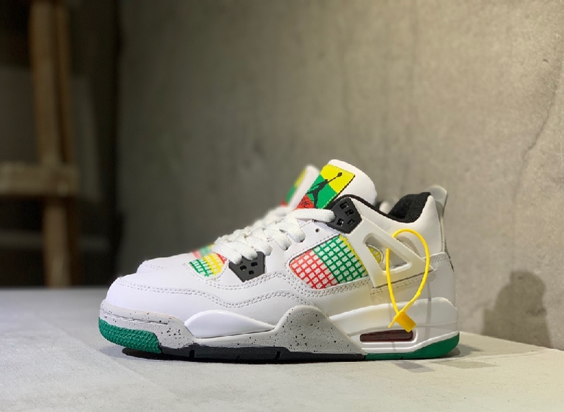 Replica Nike Sneaker Air Jordan4 Rasta in White