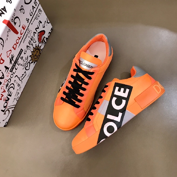 Replica DG Sneaker Portofino in Orange inside