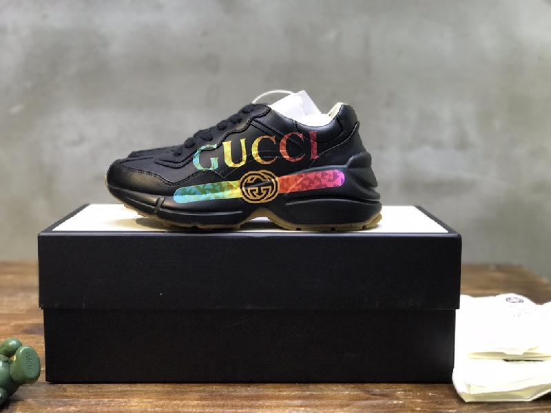 Replica Gucci Sneaker Rhyton Vintage in Black