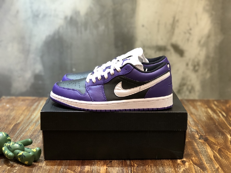 Replica Nike Sneaker Air Jordan1 Low Black Purple