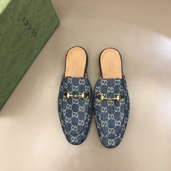 Replica Gucci high quality men's half slipper