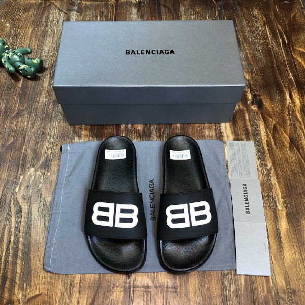 Replica Balenciaga Slide in White Logo