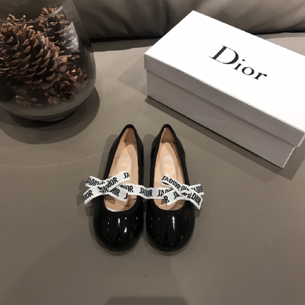 Replica Dior 2022 Children's princess shoes bowknot Dancing shoes