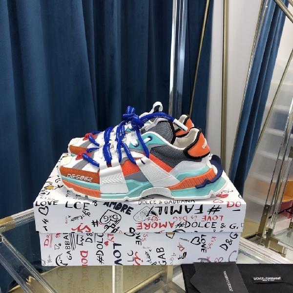 Replica DG Sneaker Daymaster in White with Orange and Blue