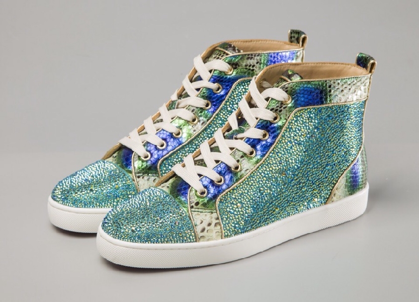 Replica Christian Louboutin Sneaker Orlato Strass Flat