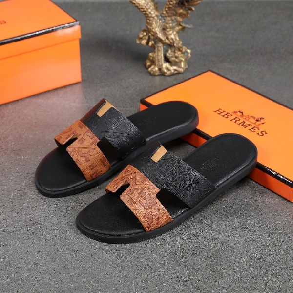 Replica Hermes Slipper Lzmir in Black