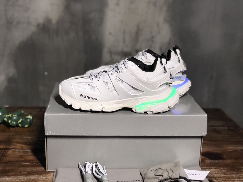 Replica BALENCIAGA Track Trainer LED Sneakers in Beige