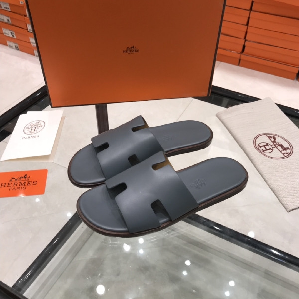 Replica Hermes Slipper Lzmir in Gray