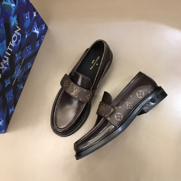 Replica Louis Vuitton Dress Shoe Derby Harness in Brown