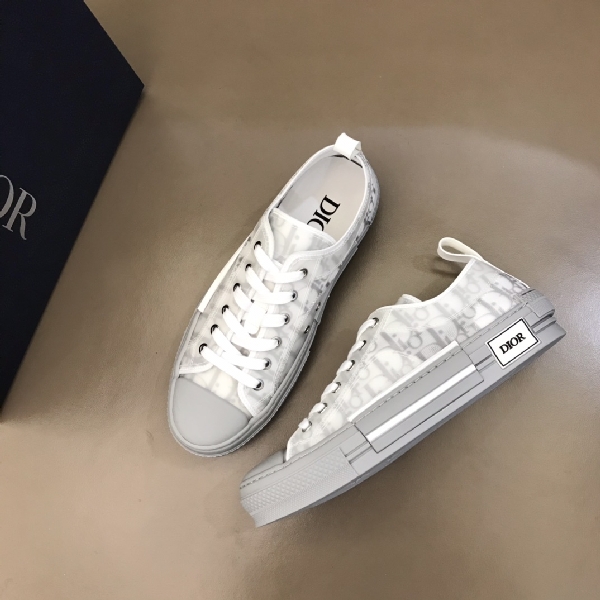 Replica Dior Sneaker B23 in Gray with Gray Logo low