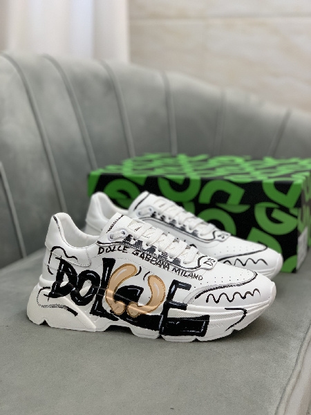 Replica DG Sneaker Daymaster in White with Graffiti