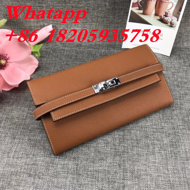 Hermes Womens Mens Wallets Purse Kelly Bag Clutch Leather Design Coin Bag with Original Box Whatapp