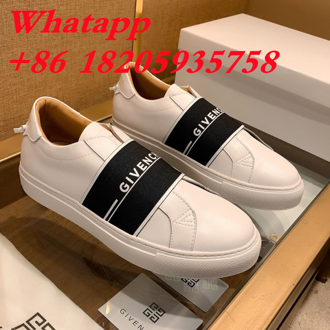 Givenchy Men Shoes Fashion Type Luxury Brand GIVENCHY SNEAKERS IN LEATHER WITH LATEX BAND with Original Box Whatapp