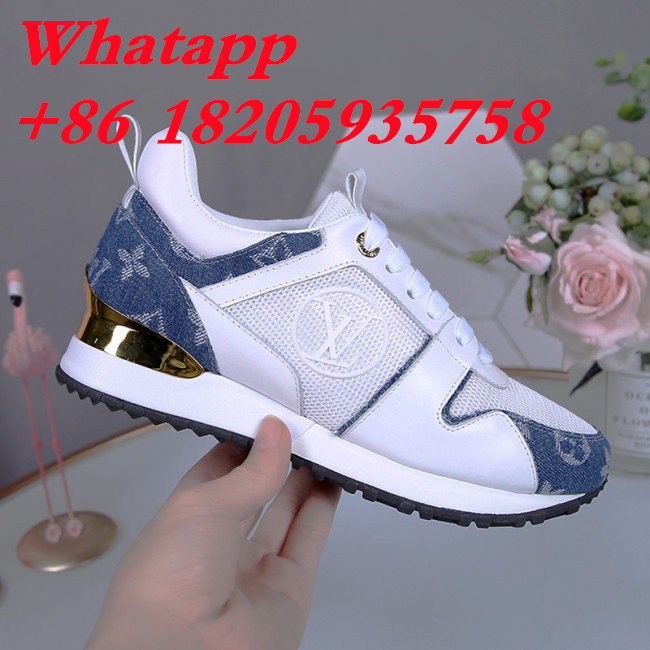 Louis Vuitton Women Shoes Sneakers Luxury Brand Lace-Up Run Away Sneaker with Original Box Whatapp