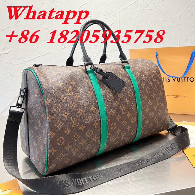 Louis Vuitton Womens and Mens Unisex Bags Luxury Brand KEEPALL BANDOULIÈRE 45 without Original Box M42426 Whatapp