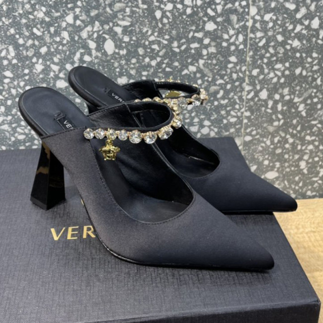 Versace Brand Womens Sandals Shoes Pumps Leather Big Size LA MEDUSA LEATHER PUMPS Design Luxury Brand Sandals for Women Whatapp