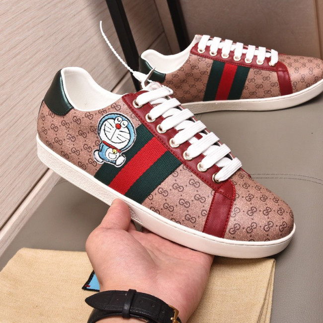 Gucci Womens Shoes Fashion Sneakers Lace-Up Luxury Brand Women's Ace Embroidered Sneaker with Original Box Whatapp