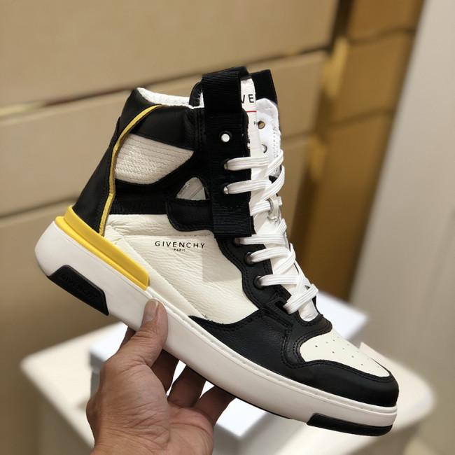 Givenchy Men Shoes Boots Fashion Sneakers Luxury Brand Wing Mid Three Tone Sneakers In Leather BH002JH0PB-991 Whatapp