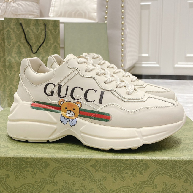 Gucci Mens Shoes Sneakers Luxury Brand Men's GG Rhyton sneaker with Original Box 703810 DRW00 9522 Whatapp