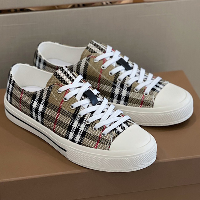 Burberry Men Shoes Fashion Luxury Brand Vintage Cotton Sneaker Casual Shoes for Men with Original Box Whatapp