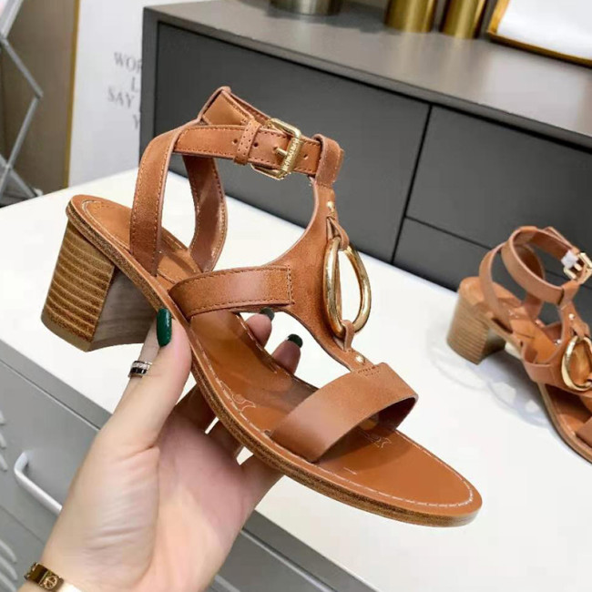 Louis Vuitton Womens Shoes Sandals Luxury Brand Genuine Leather Design FARO SANDAL Cognac Brown 1A8N6J with Original Box Whatapp