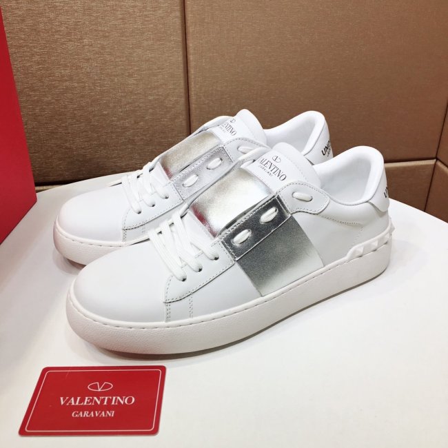 Valentino Garavani Open Sneaker With Metallic Stripe Womens Shoes Sneakers Luxury with Original Box VW2S0781FLR857 Whatapp