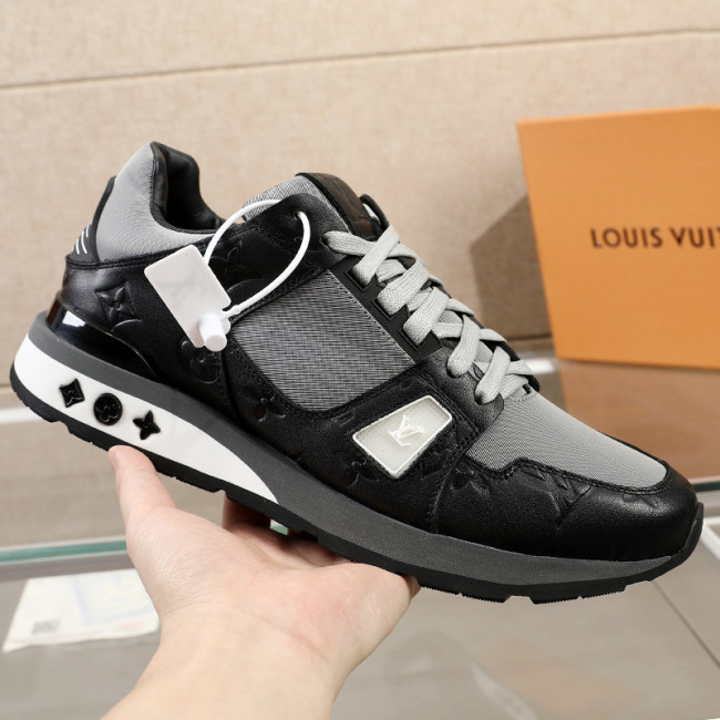 Louis Vuitton Men Shoes Sports RUN AWAY SNEAKER Running Design Luxury Brand with Original Box 1A9ZK8 Monogram-embossed grained calf leather and Epi calf leather Whatapp