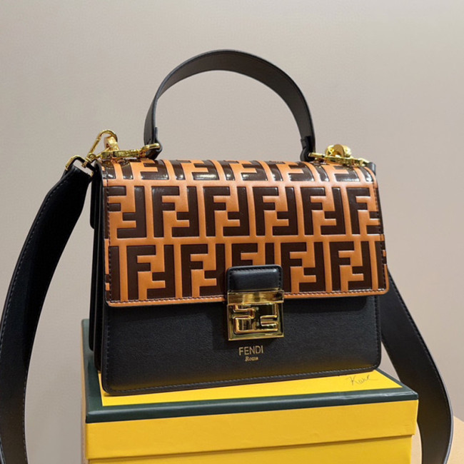 Fendi Womens Bags Shoulder Bags Handbags Luxury Brand FENDI Kan U leather bag with Original Box Whatapp