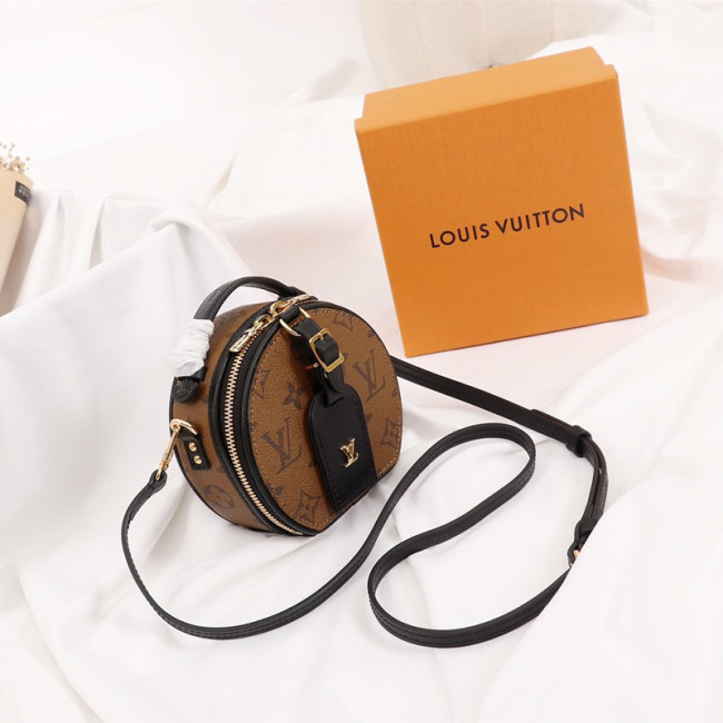 Louis Vuitton Womens Bags Leather Luxury Brand MINI BOITE CHAPEAU Monogram Reverse Canvas Shoulder Bags for Women M68276 Whatapp