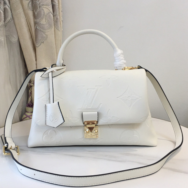 Louis Vuitton Womens Bags Messenger Shoulder Bags Luxury Brand MADELEINE MM M46008 Crème Beige Embossed grained cowhide leather with Original Box Whatapp