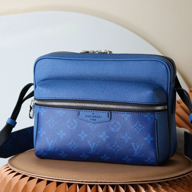 Louis Vuitton Mens Bag Luxury Brand Fashion Type Outdoor Messenger M30242 with Original Box Navy Blue Taiga cowhide leather and Monogram Pacific coated canvas Whatapp