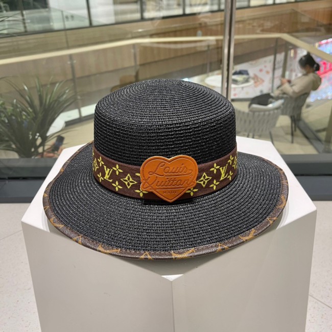 Louis Vuitton Womens Cap Bucket Hat Straw Hat Luxury Brand with Original Box