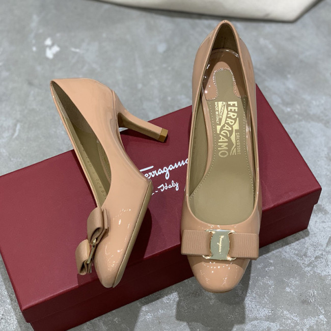 Salvatore Ferragamo Womens Shoes Pumps Luxury Brand Fashion Shoes For Wedding or Party with Original box 7cm Heel Whatapp