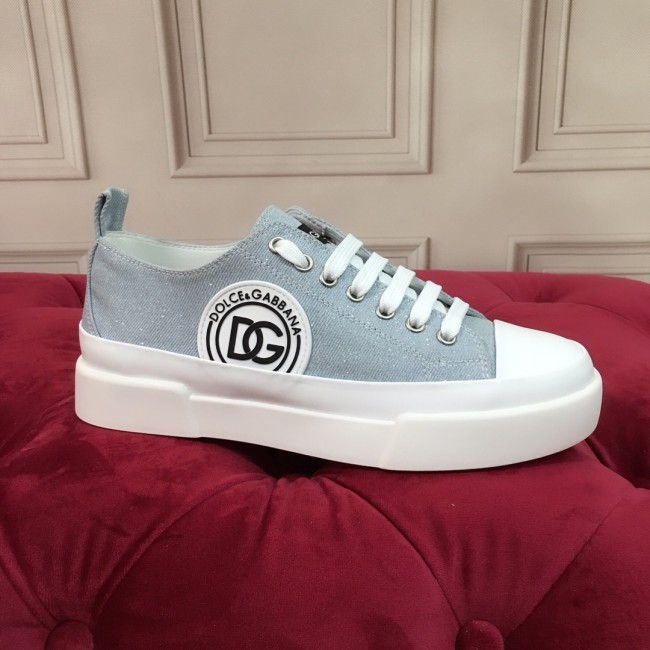 Dolce&Gabbana Womens Shoes Sneakers Fashion Type Luxury Brand Two-tone canvas Portofino Light Low-top sneakers with DG logo with Original Box Whatapp