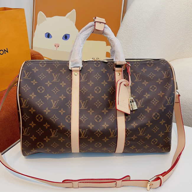 Louis Vuitton Womens and Mens Unisex Bags Luxury Brand LV Keepall Bandoulière 45 Monogram Canvas Fashion M41418 Whatapp