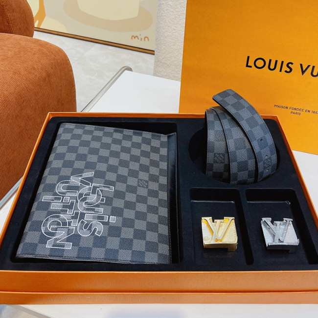 Louis Vuitton Mens Belt Luxury Brand Mens Belts + Clutch Luxury Brand with Original Box Best Gifts Whatapp