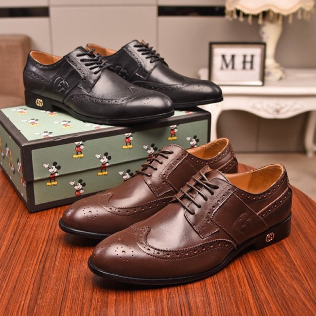 Gucci Mens Shoes Leather Design Luxury Brand Business Dress Shoes for Men with Original Box Whatapp