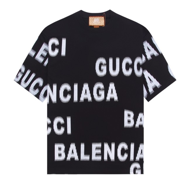 Gucci x Balenciaga Luxury Brand Women Mens Short Sleeve T-Shirt Whatapp