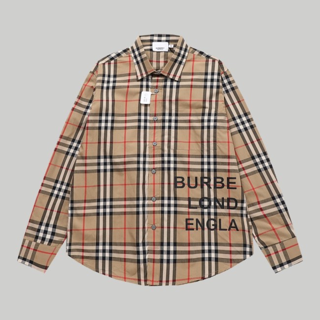 Burberry Women Mens Long Sleeve Shirts Luxury Brand Mens Shirt Top Quality Whatapp