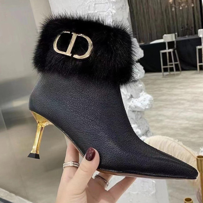 Dior Women Shoes Boots Luxury Brand Design Ankle Boots Length Fashion Type 7cm Heelwith Original Box Whatapp