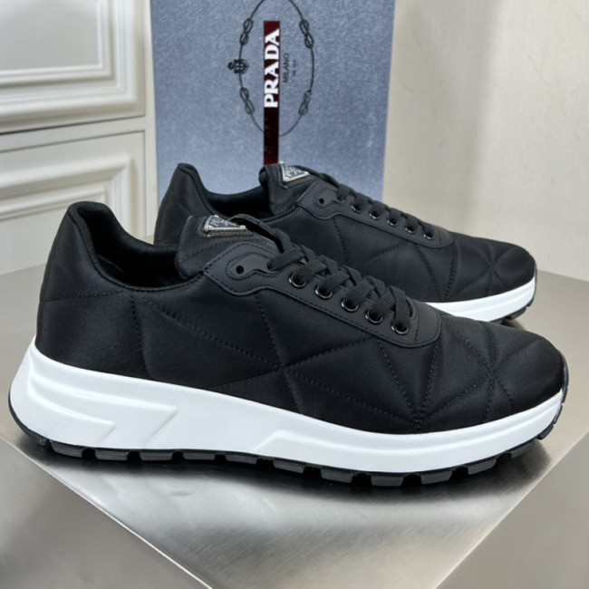 Prada Mens Shoes Casual Luxury Brand Breathable Sneakers with Original Box Whatapp