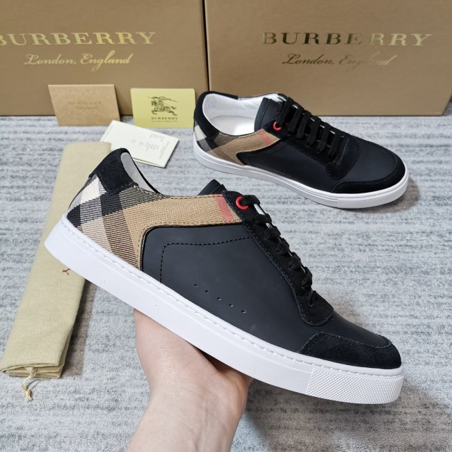 Burberry Men Shoes Sneakers Luxury Brand Leather, Suede and House Check Sneakers with Original Box 80241241 Whatapp