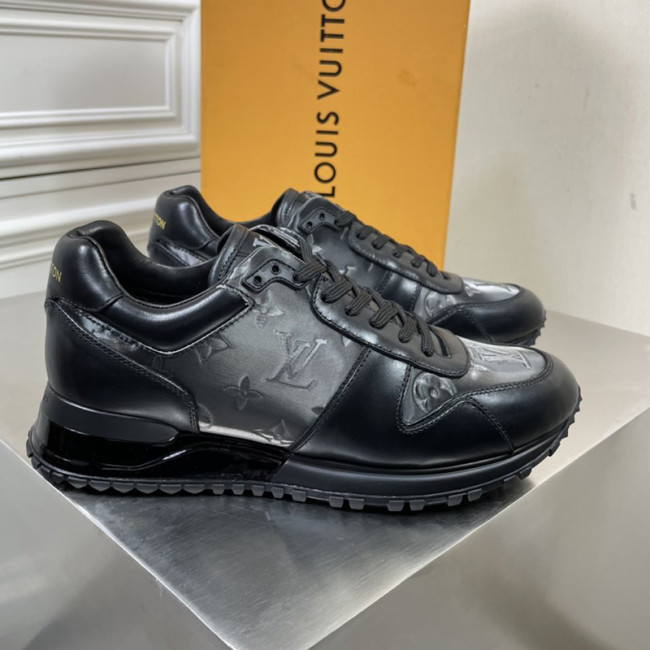 Louis Vuitton Men Shoes Sports RUN AWAY SNEAKER Running Design Luxury Brand with Original Box Alligator leather and calf leather White Whatapp