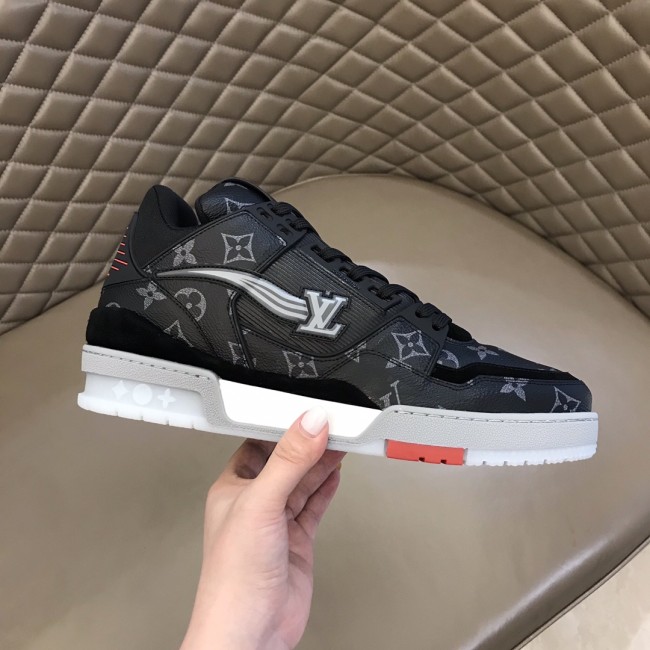 Louis Vuitton Men Shoes Fashion Design Luxury Brand LV TRAINER SNEAKER Eclipse Monogram canvas 1A8AAK Whatapp