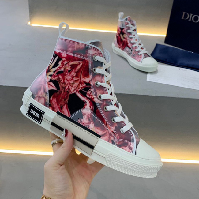 Dior Womens Mens Shoes Sneakers Luxury Brand Unisex Design B23 High-Top Sneaker with Box Whatapp