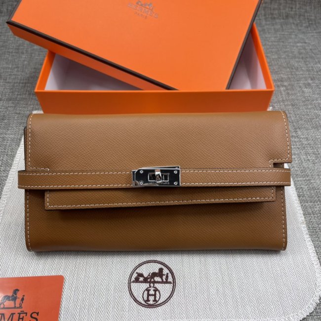 Hermes Womens Mens Wallets Purse Kelly Bag Clutch Leather Design Coin Bag with Original Box Whatapp