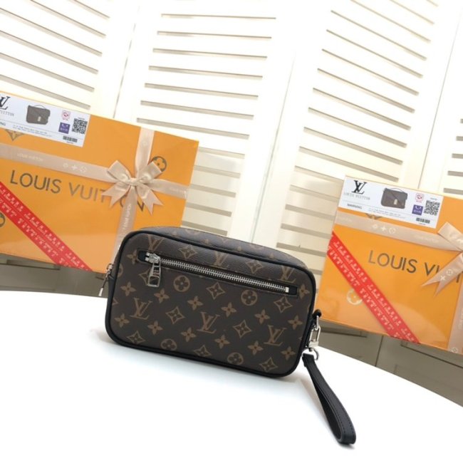 Louis Vuitton Mens Bags Luxury Brand Fashion Type KASAI CLUTCH Monogram Macassar Canvas M42838 Whatapp