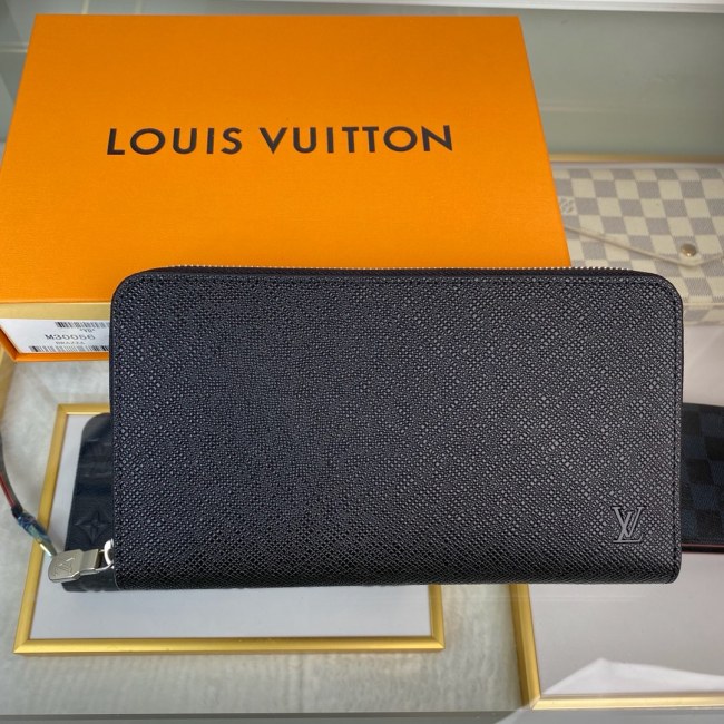 Louis Vuitton Mens Wallets Purse Luxury Brand Designer ZIPPY ORGANIZER Taiga Leather with Original Box M30056 Whatapp