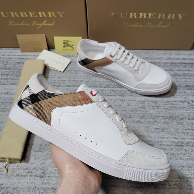 Burberry Men Shoes Sneakers Luxury Brand Leather, Suede and House Check Sneakers with Original Box 80241251 Whatapp