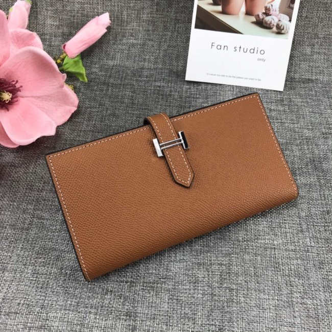 Hermes Womens Mens Wallets Purse Bearn Clutch Leather Design Coin Bag with Original Box Whatapp